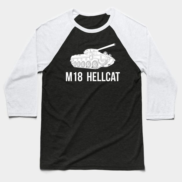 M18 Hellcat tank destroyer USA Baseball T-Shirt by FAawRay